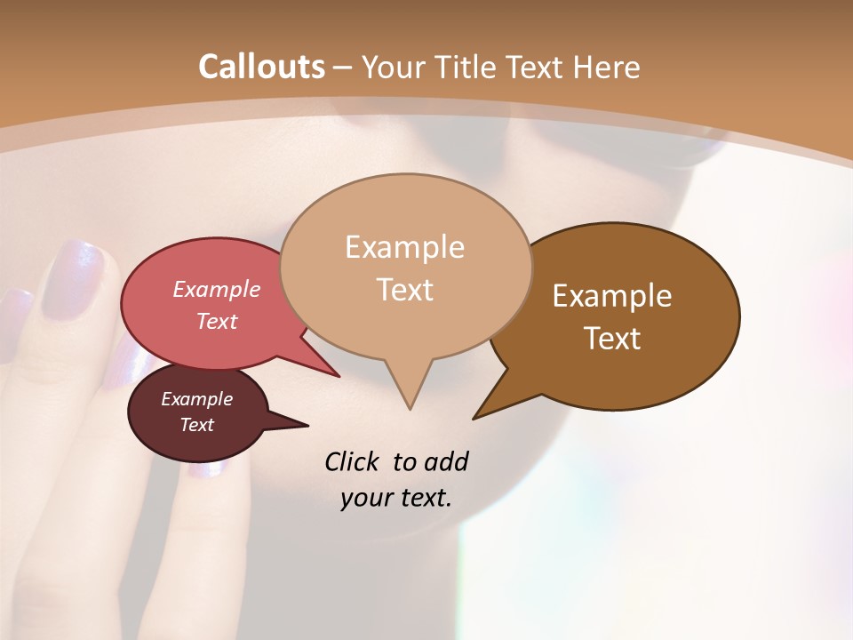 Glamour Portrait Of Beautiful Young Woman In Big Violet Fashion Sunglasses PowerPoint Template