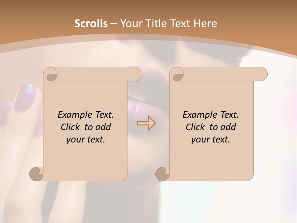 Glamour Portrait Of Beautiful Young Woman In Big Violet Fashion Sunglasses PowerPoint Template