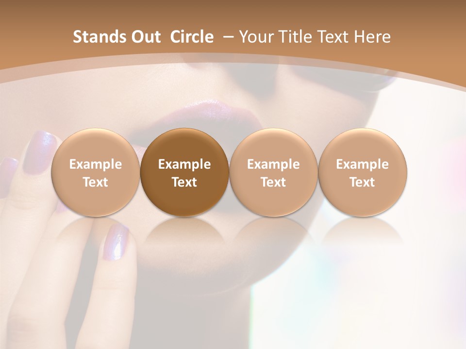 Glamour Portrait Of Beautiful Young Woman In Big Violet Fashion Sunglasses PowerPoint Template