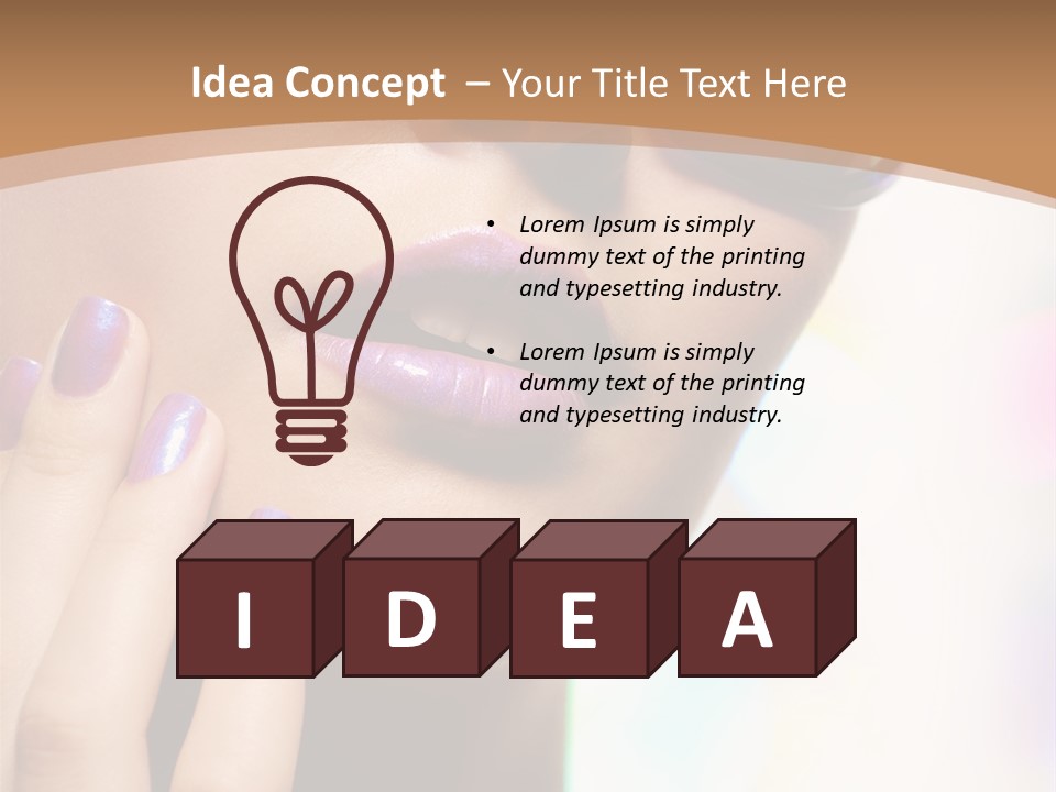 Glamour Portrait Of Beautiful Young Woman In Big Violet Fashion Sunglasses PowerPoint Template