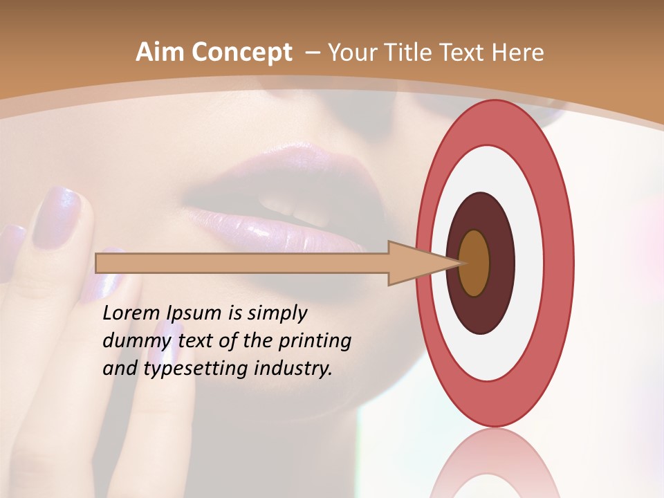 Glamour Portrait Of Beautiful Young Woman In Big Violet Fashion Sunglasses PowerPoint Template