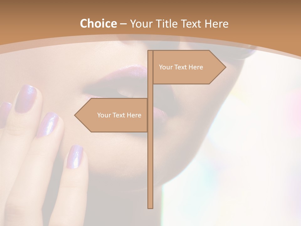 Glamour Portrait Of Beautiful Young Woman In Big Violet Fashion Sunglasses PowerPoint Template