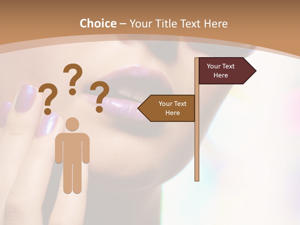 Glamour Portrait Of Beautiful Young Woman In Big Violet Fashion Sunglasses PowerPoint Template