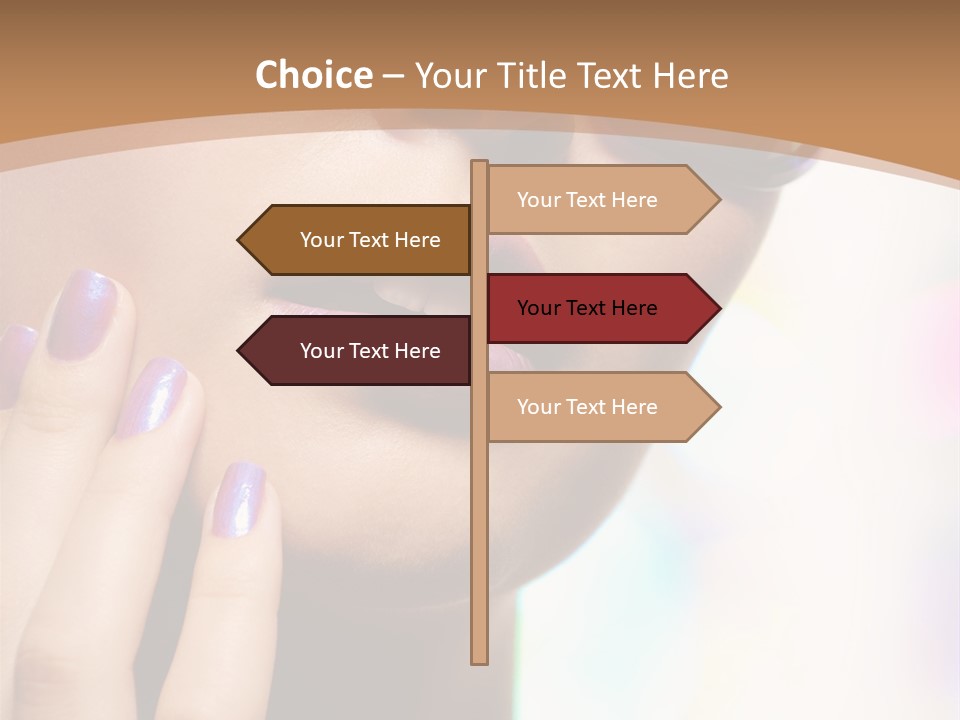 Glamour Portrait Of Beautiful Young Woman In Big Violet Fashion Sunglasses PowerPoint Template