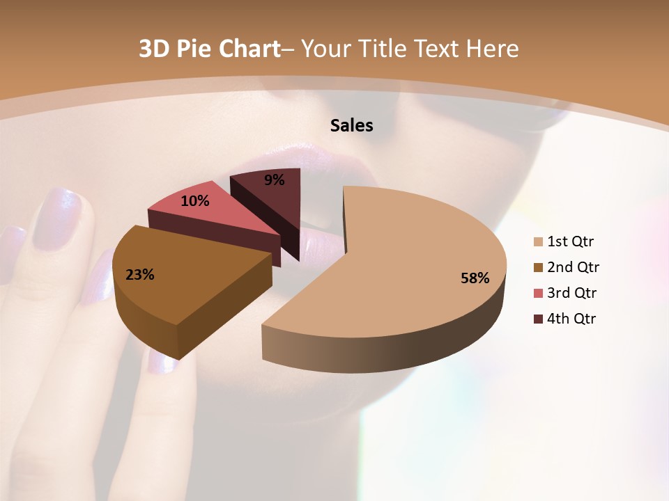 Glamour Portrait Of Beautiful Young Woman In Big Violet Fashion Sunglasses PowerPoint Template