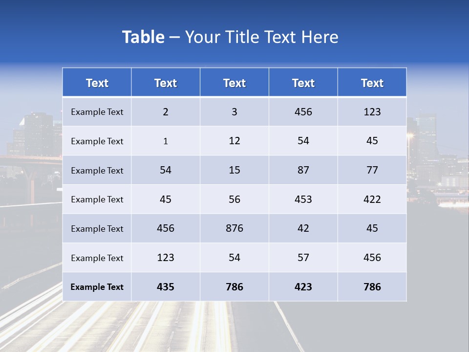 Lighted Houston Skyline Against Blue Sky PowerPoint Template