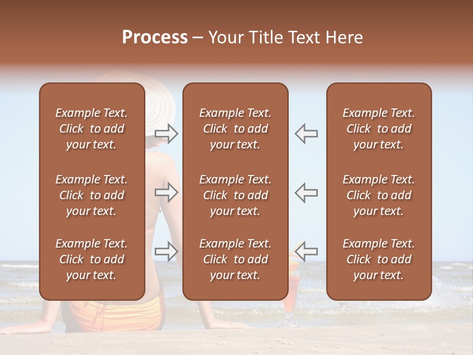 Young Mother With Son On The Beach PowerPoint Template