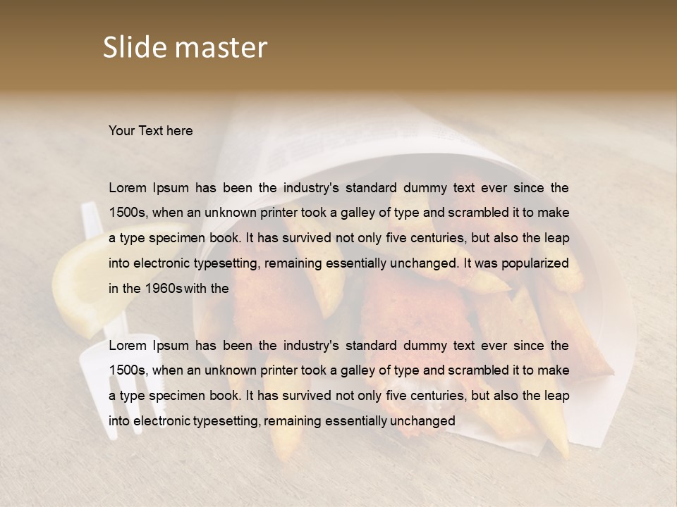 Fish And Chips On The Table PowerPoint Template