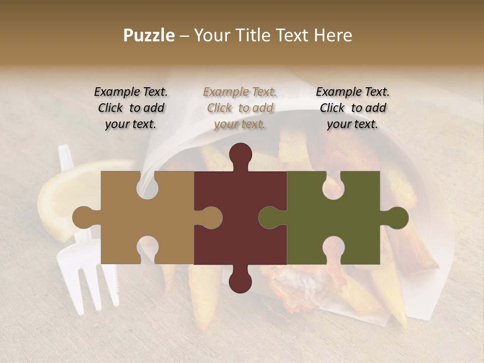 Fish And Chips On The Table PowerPoint Template