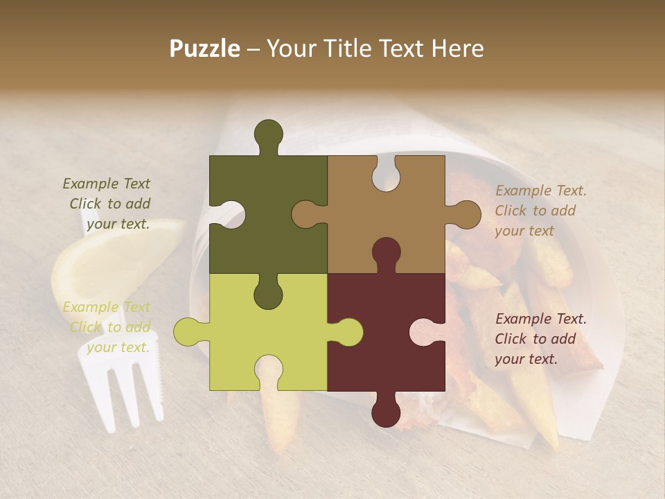 Fish And Chips On The Table PowerPoint Template