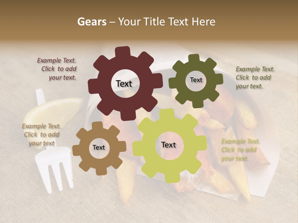 Fish And Chips On The Table PowerPoint Template