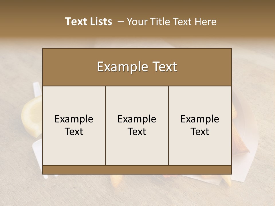 Fish And Chips On The Table PowerPoint Template
