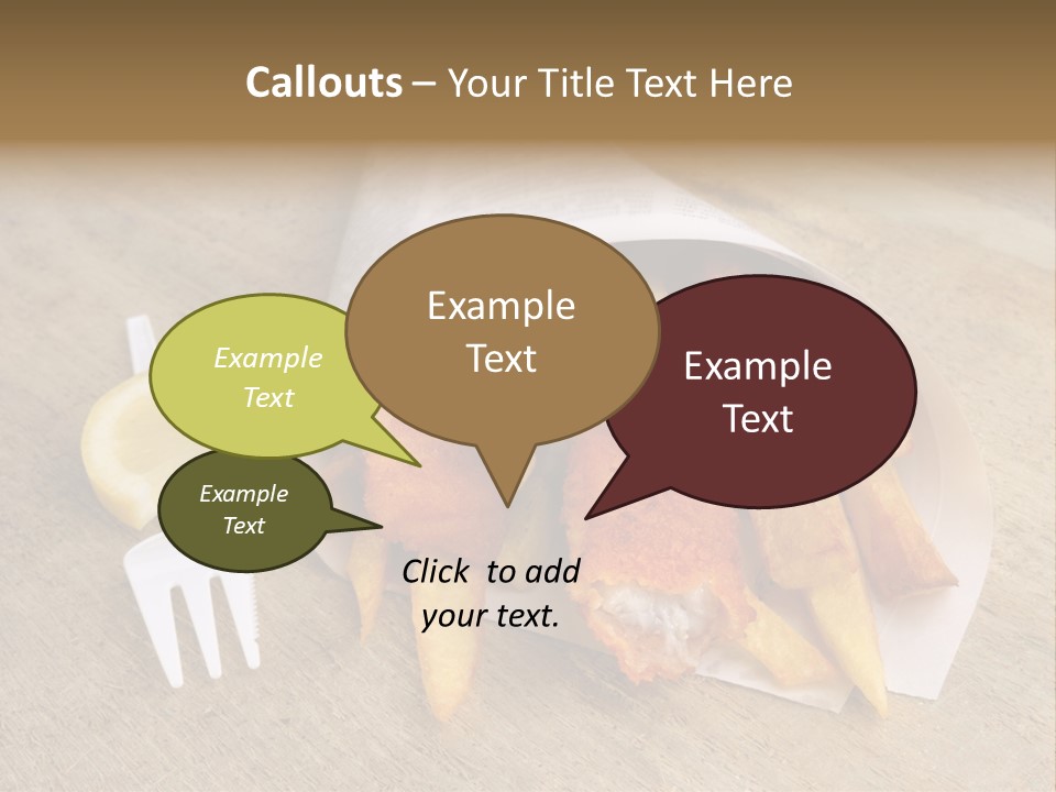 Fish And Chips On The Table PowerPoint Template