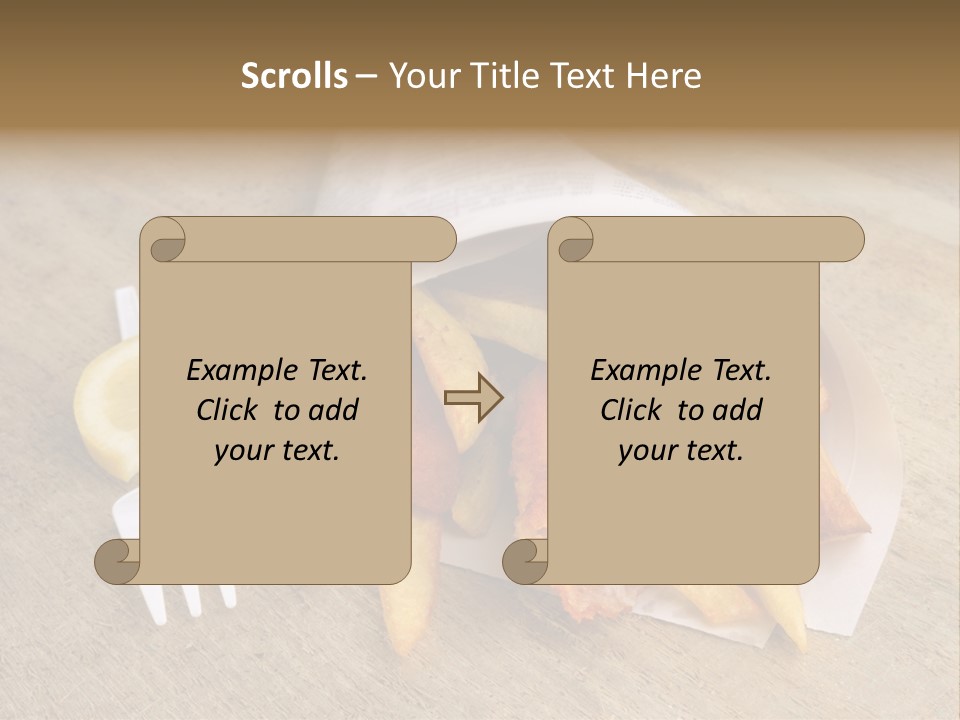 Fish And Chips On The Table PowerPoint Template