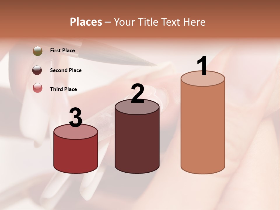 Stage Of Manicure: Modeling Of Nail With Acryl. Manicurist Serve Client In Beauty Salon. PowerPoint Template