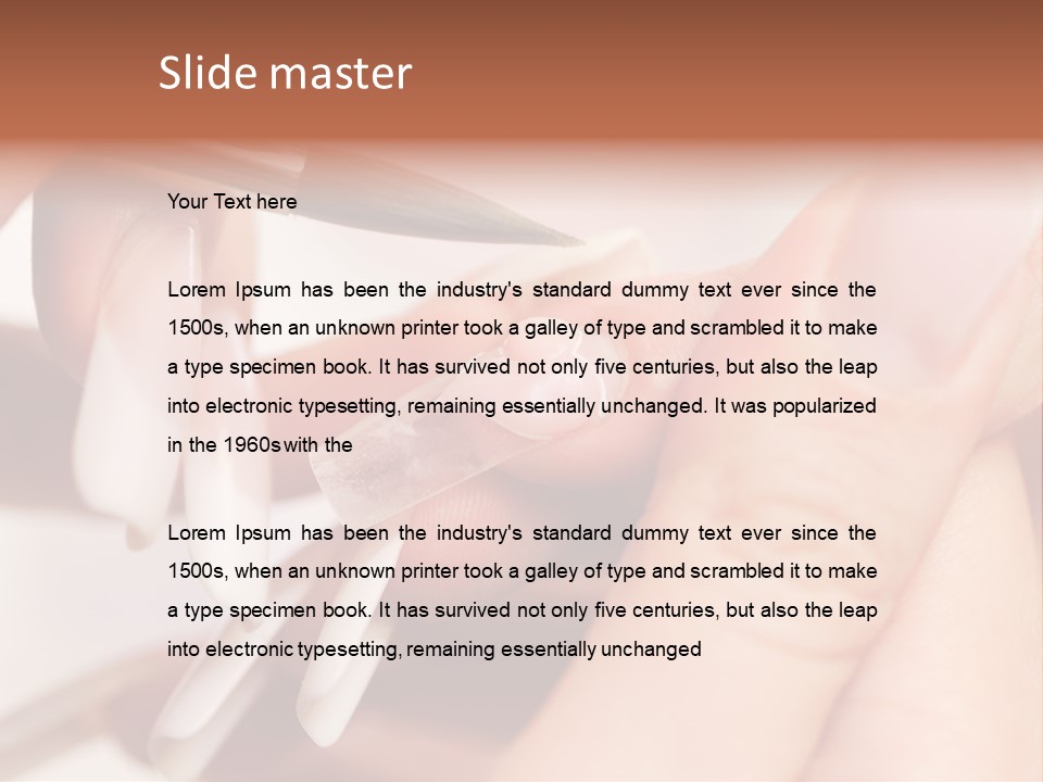 Stage Of Manicure: Modeling Of Nail With Acryl. Manicurist Serve Client In Beauty Salon. PowerPoint Template