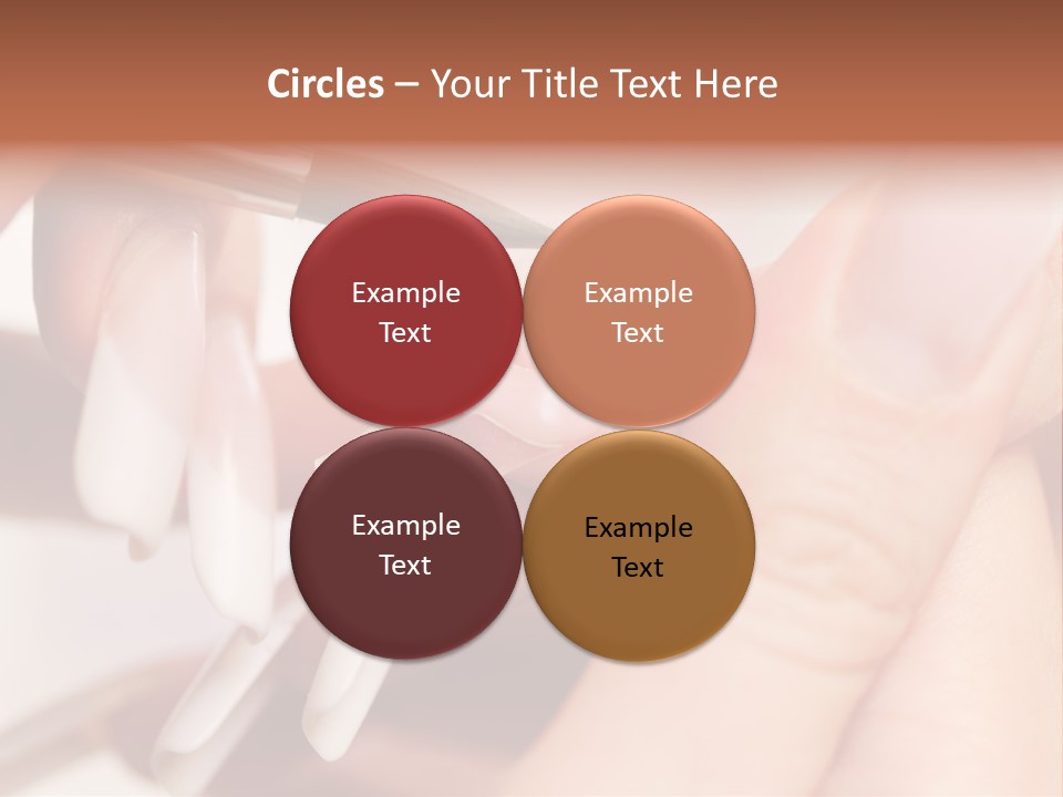 Stage Of Manicure: Modeling Of Nail With Acryl. Manicurist Serve Client In Beauty Salon. PowerPoint Template