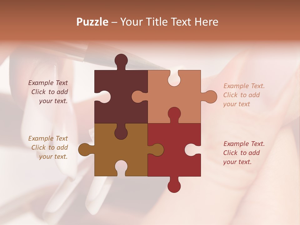 Stage Of Manicure: Modeling Of Nail With Acryl. Manicurist Serve Client In Beauty Salon. PowerPoint Template