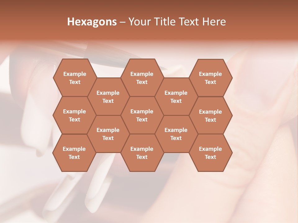 Stage Of Manicure: Modeling Of Nail With Acryl. Manicurist Serve Client In Beauty Salon. PowerPoint Template