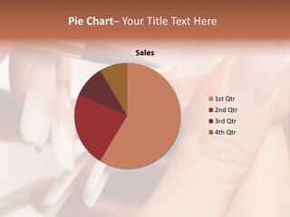 Stage Of Manicure: Modeling Of Nail With Acryl. Manicurist Serve Client In Beauty Salon. PowerPoint Template