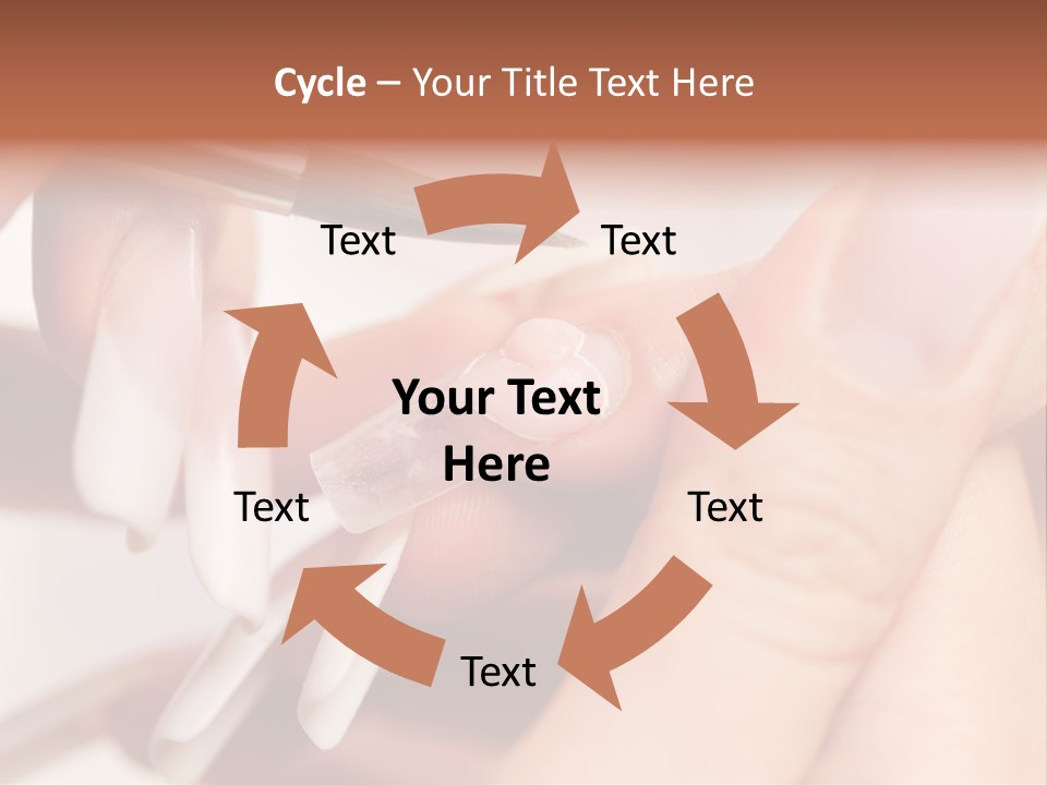 Stage Of Manicure: Modeling Of Nail With Acryl. Manicurist Serve Client In Beauty Salon. PowerPoint Template