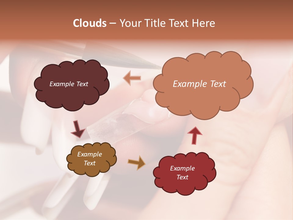 Stage Of Manicure: Modeling Of Nail With Acryl. Manicurist Serve Client In Beauty Salon. PowerPoint Template