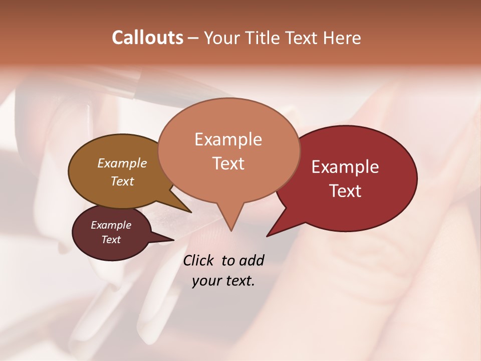 Stage Of Manicure: Modeling Of Nail With Acryl. Manicurist Serve Client In Beauty Salon. PowerPoint Template