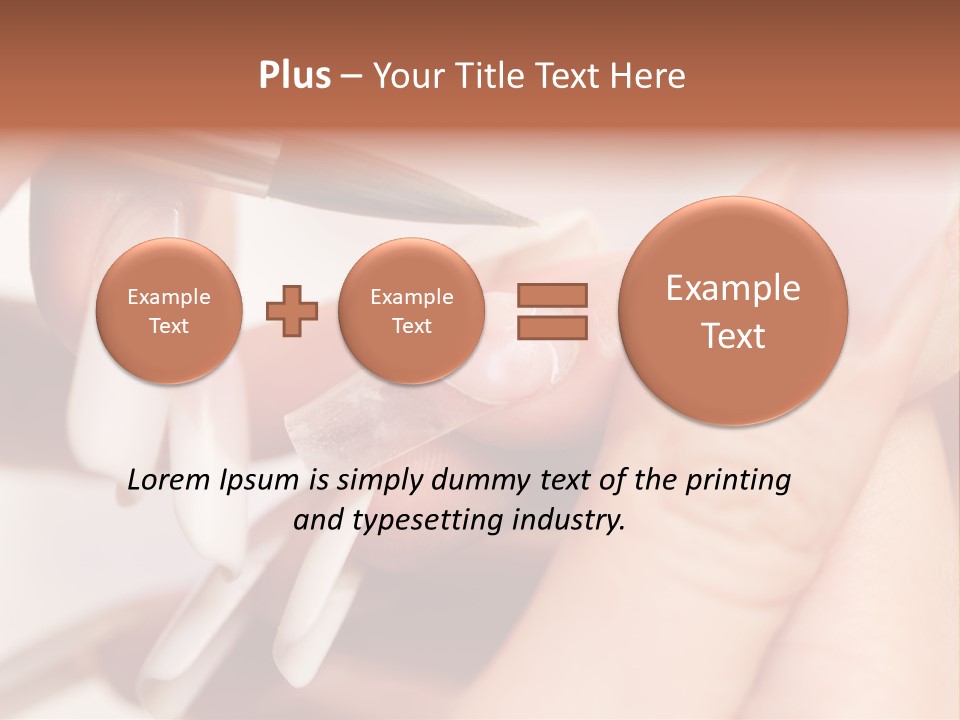 Stage Of Manicure: Modeling Of Nail With Acryl. Manicurist Serve Client In Beauty Salon. PowerPoint Template