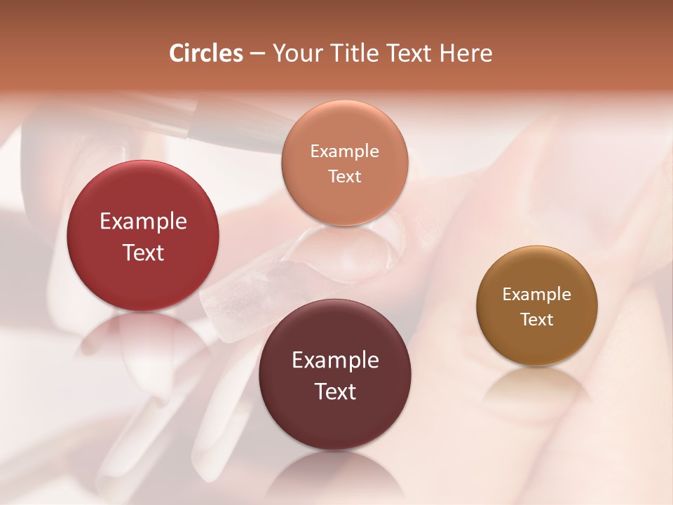 Stage Of Manicure: Modeling Of Nail With Acryl. Manicurist Serve Client In Beauty Salon. PowerPoint Template