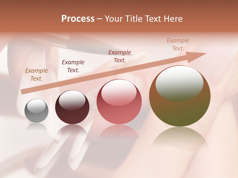 Stage Of Manicure: Modeling Of Nail With Acryl. Manicurist Serve Client In Beauty Salon. PowerPoint Template