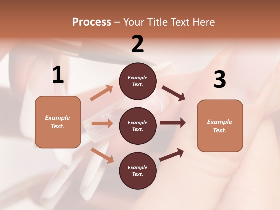 Stage Of Manicure: Modeling Of Nail With Acryl. Manicurist Serve Client In Beauty Salon. PowerPoint Template