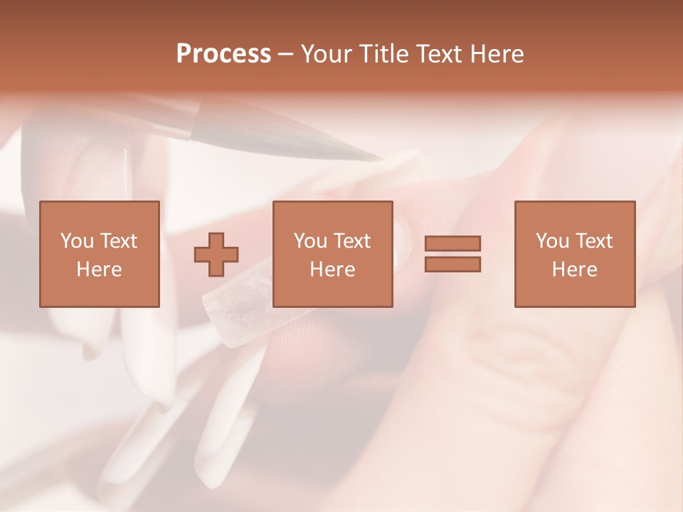 Stage Of Manicure: Modeling Of Nail With Acryl. Manicurist Serve Client In Beauty Salon. PowerPoint Template