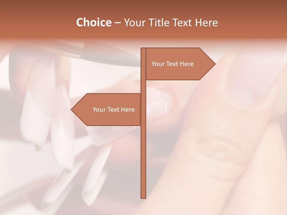 Stage Of Manicure: Modeling Of Nail With Acryl. Manicurist Serve Client In Beauty Salon. PowerPoint Template