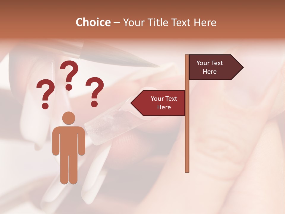 Stage Of Manicure: Modeling Of Nail With Acryl. Manicurist Serve Client In Beauty Salon. PowerPoint Template