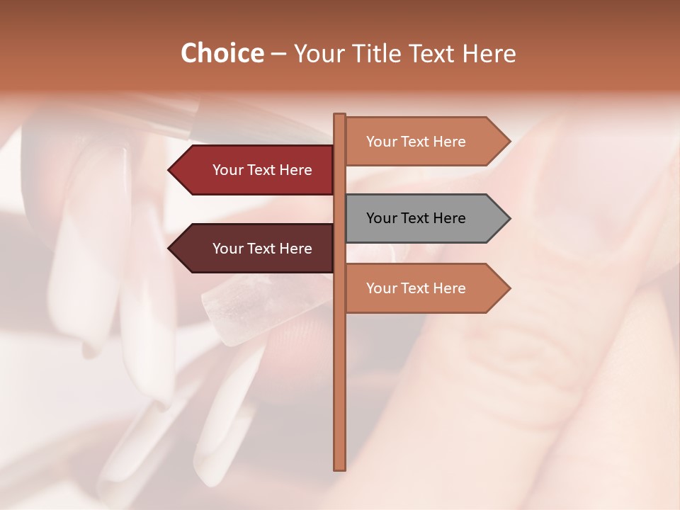 Stage Of Manicure: Modeling Of Nail With Acryl. Manicurist Serve Client In Beauty Salon. PowerPoint Template