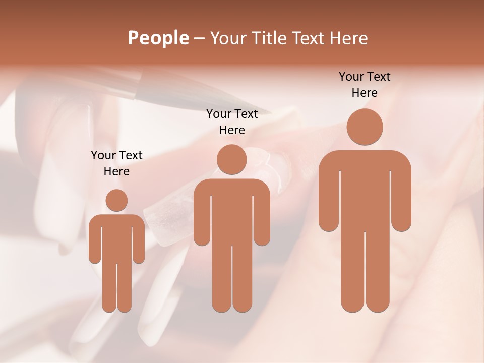 Stage Of Manicure: Modeling Of Nail With Acryl. Manicurist Serve Client In Beauty Salon. PowerPoint Template