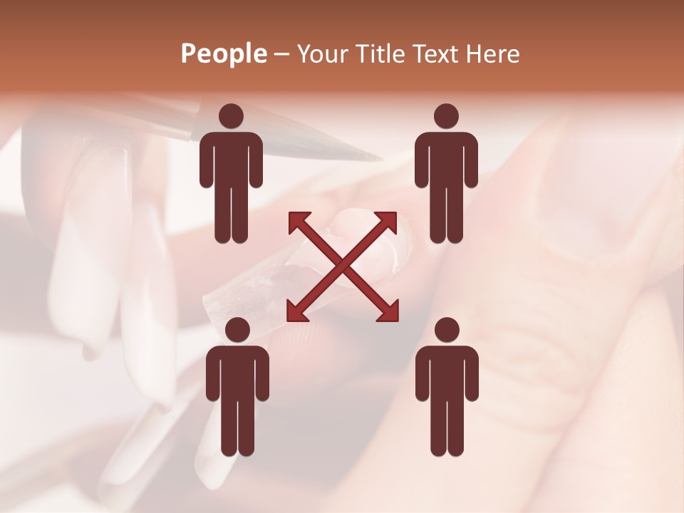 Stage Of Manicure: Modeling Of Nail With Acryl. Manicurist Serve Client In Beauty Salon. PowerPoint Template