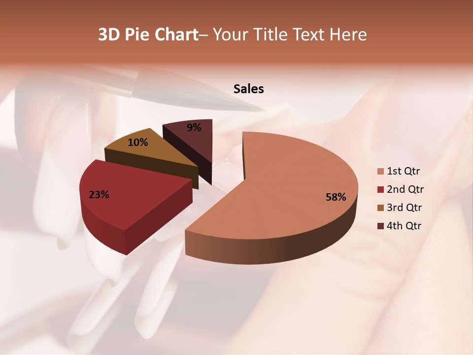 Stage Of Manicure: Modeling Of Nail With Acryl. Manicurist Serve Client In Beauty Salon. PowerPoint Template