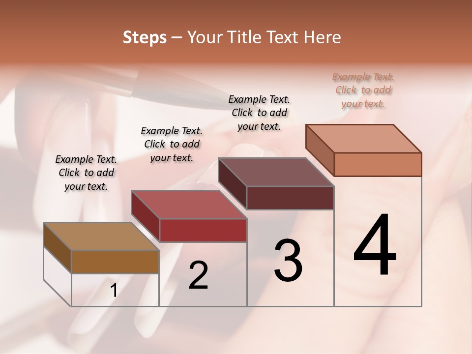 Stage Of Manicure: Modeling Of Nail With Acryl. Manicurist Serve Client In Beauty Salon. PowerPoint Template