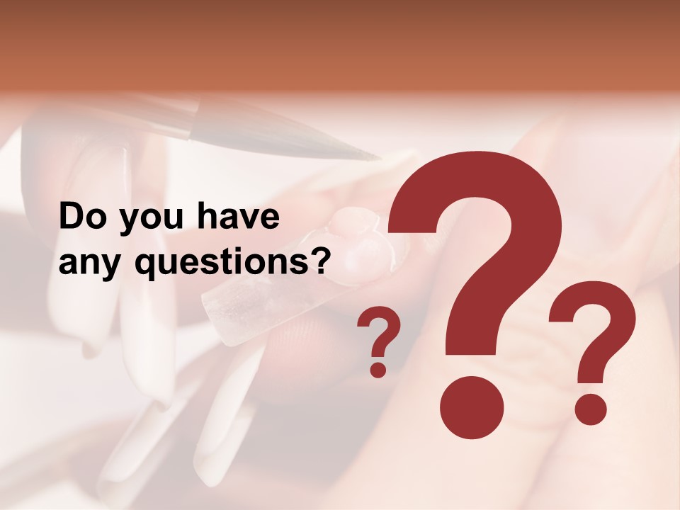 Stage Of Manicure: Modeling Of Nail With Acryl. Manicurist Serve Client In Beauty Salon. PowerPoint Template