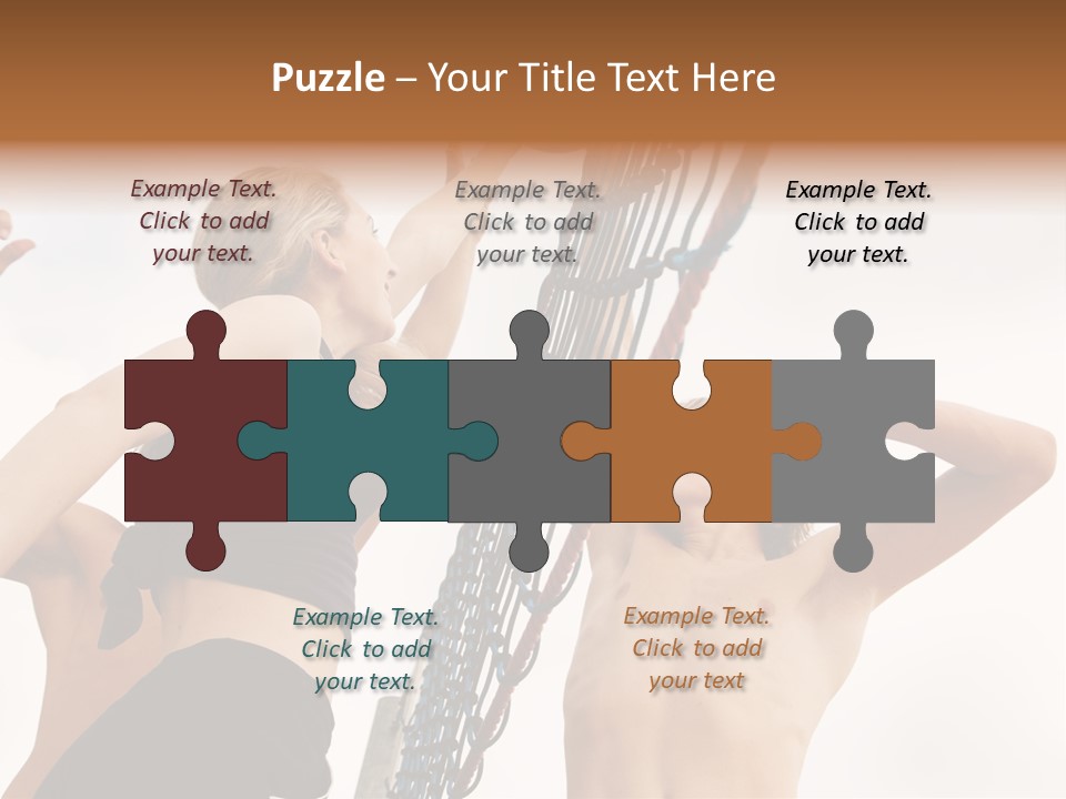 Players Trying To Block A Dangerous Attack In A Beach Volleyball Game PowerPoint Template