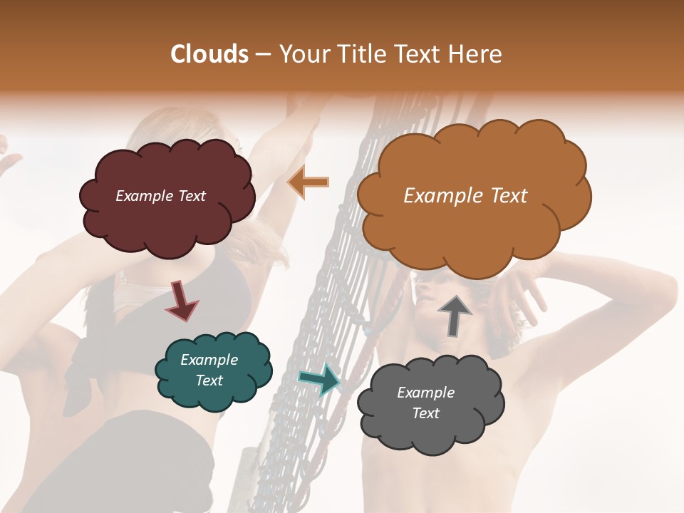 Players Trying To Block A Dangerous Attack In A Beach Volleyball Game PowerPoint Template