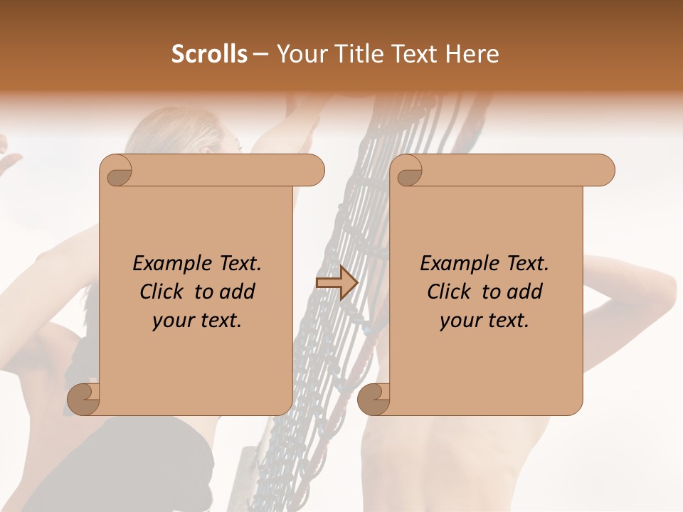 Players Trying To Block A Dangerous Attack In A Beach Volleyball Game PowerPoint Template