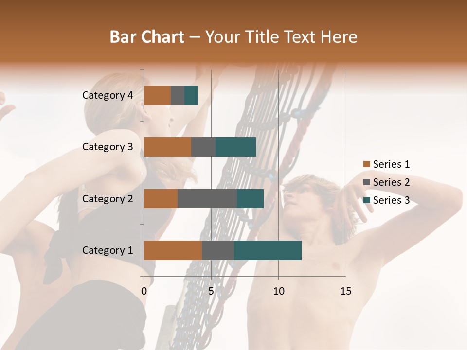 Players Trying To Block A Dangerous Attack In A Beach Volleyball Game PowerPoint Template