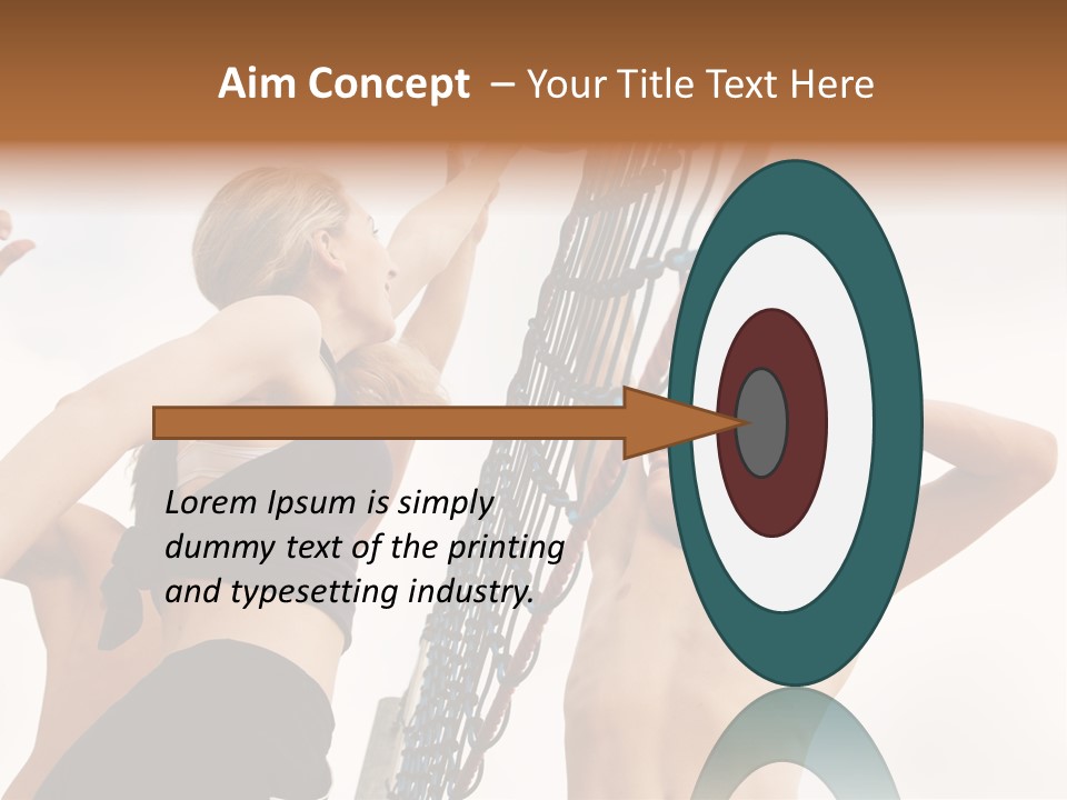 Players Trying To Block A Dangerous Attack In A Beach Volleyball Game PowerPoint Template