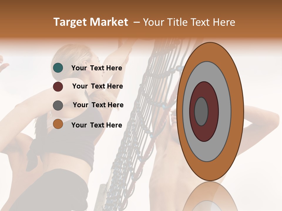 Players Trying To Block A Dangerous Attack In A Beach Volleyball Game PowerPoint Template