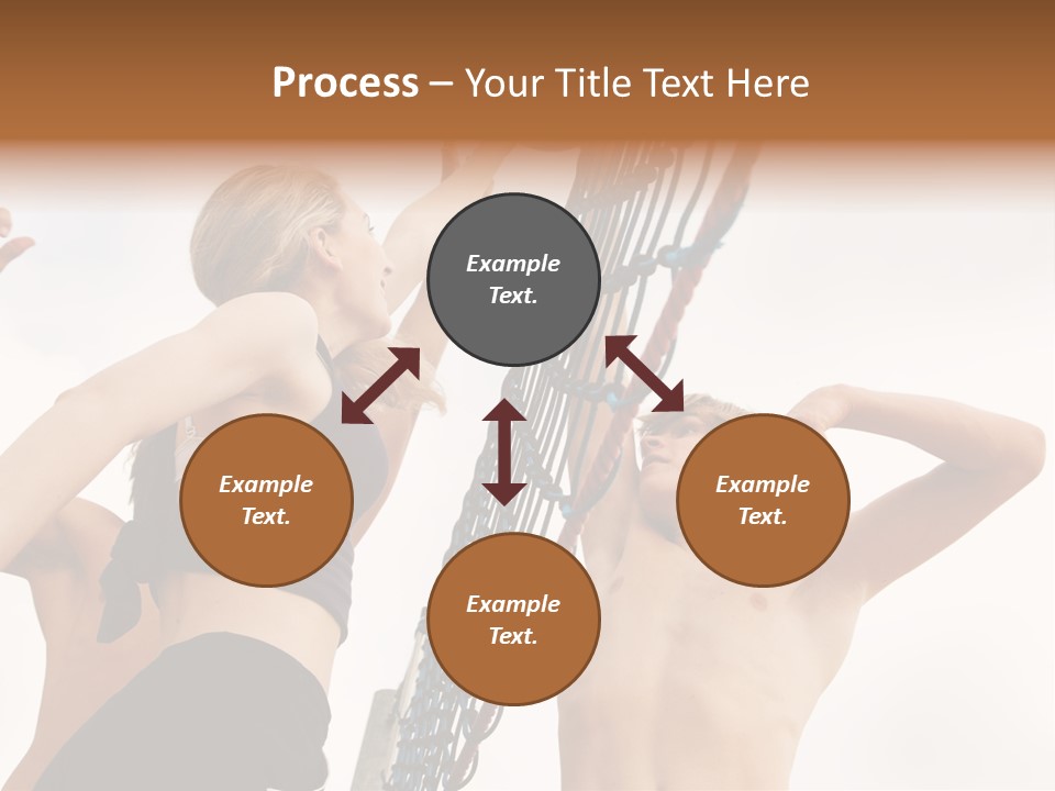 Players Trying To Block A Dangerous Attack In A Beach Volleyball Game PowerPoint Template