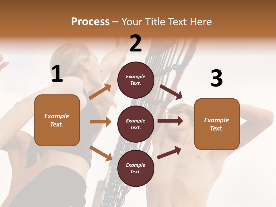 Players Trying To Block A Dangerous Attack In A Beach Volleyball Game PowerPoint Template