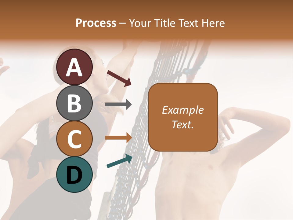 Players Trying To Block A Dangerous Attack In A Beach Volleyball Game PowerPoint Template