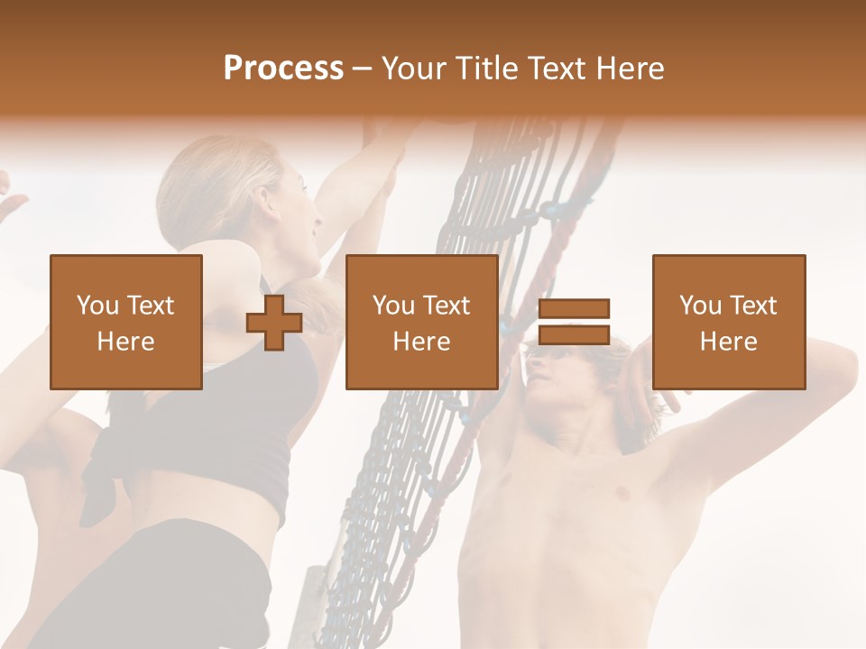 Players Trying To Block A Dangerous Attack In A Beach Volleyball Game PowerPoint Template